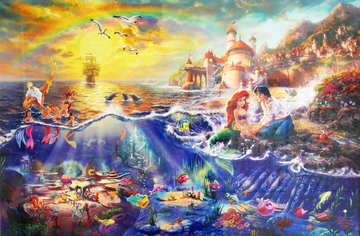 The Little Mermaid】トーマス・キンケードさんの美しい絵画｜最高の一品